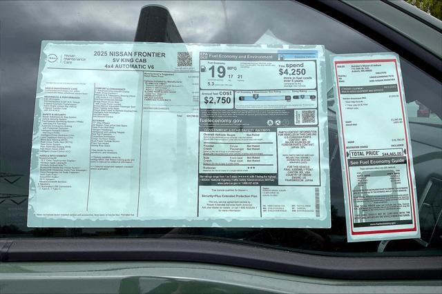 new 2025 Nissan Frontier car, priced at $32,295