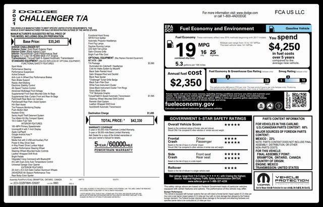 used 2021 Dodge Challenger car, priced at $24,988