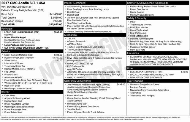 used 2017 GMC Acadia car, priced at $13,101