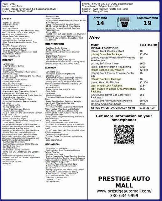 used 2017 Land Rover Range Rover Sport car, priced at $31,485