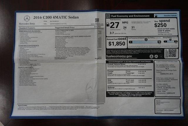 used 2016 Mercedes-Benz C-Class car, priced at $14,245