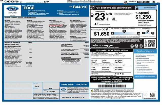 used 2019 Ford Edge car, priced at $17,485
