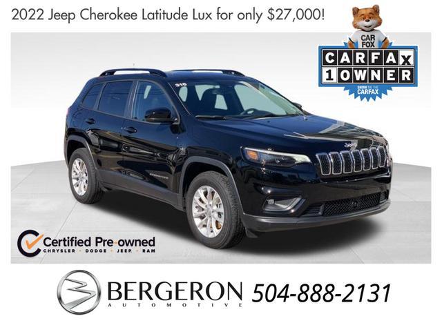 used 2022 Jeep Cherokee car, priced at $27,500