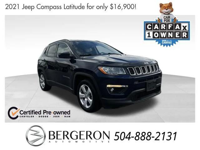 used 2021 Jeep Compass car, priced at $16,900