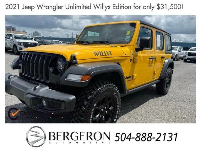 used 2021 Jeep Wrangler Unlimited car, priced at $31,500