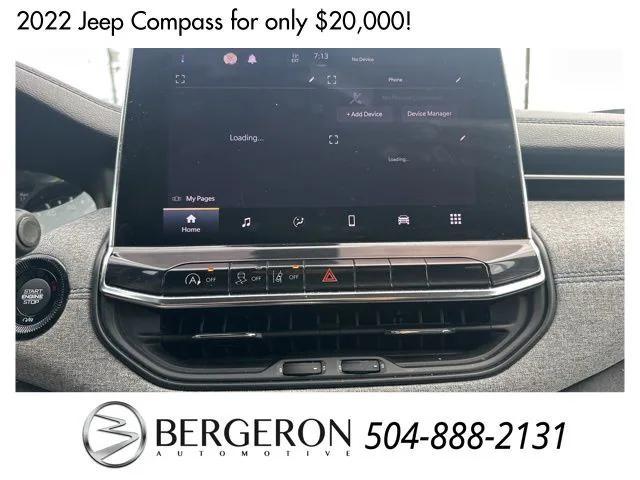 used 2022 Jeep Compass car, priced at $20,000