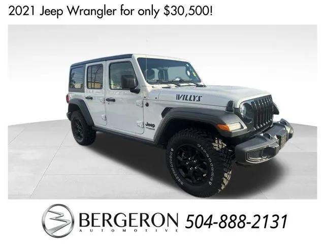 used 2021 Jeep Wrangler Unlimited car, priced at $30,500