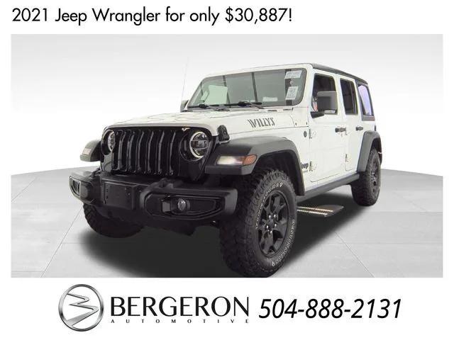 used 2021 Jeep Wrangler Unlimited car, priced at $30,887