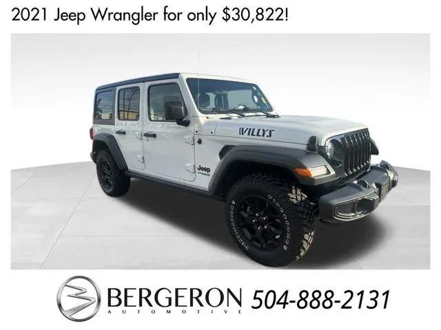 used 2021 Jeep Wrangler Unlimited car, priced at $30,822