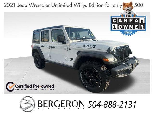 used 2021 Jeep Wrangler Unlimited car, priced at $30,500