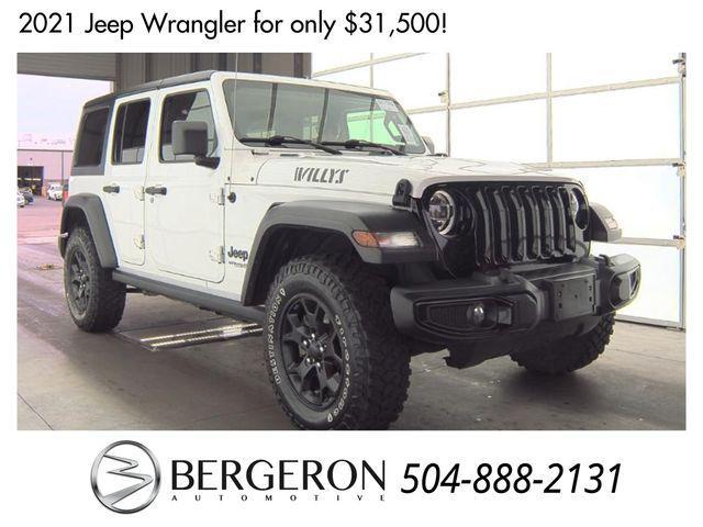 used 2021 Jeep Wrangler Unlimited car, priced at $31,500