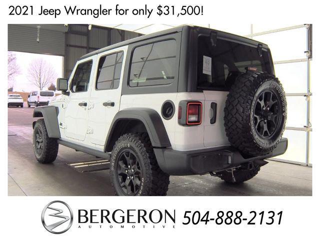 used 2021 Jeep Wrangler Unlimited car, priced at $31,500