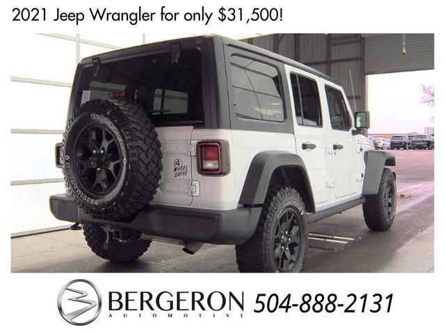 used 2021 Jeep Wrangler Unlimited car, priced at $31,500