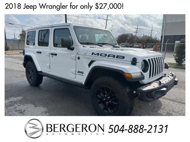 used 2018 Jeep Wrangler Unlimited car, priced at $27,000