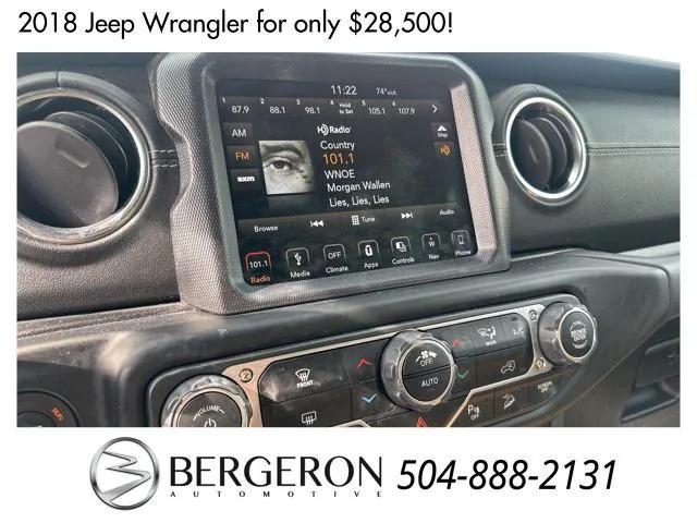 used 2018 Jeep Wrangler Unlimited car, priced at $28,500