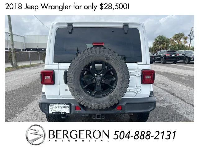 used 2018 Jeep Wrangler Unlimited car, priced at $28,500