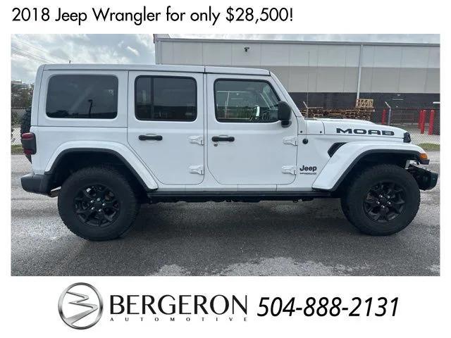 used 2018 Jeep Wrangler Unlimited car, priced at $28,500