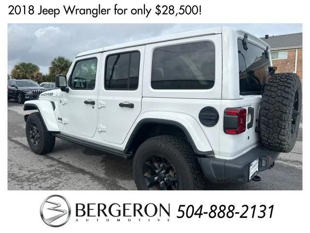 used 2018 Jeep Wrangler Unlimited car, priced at $28,500