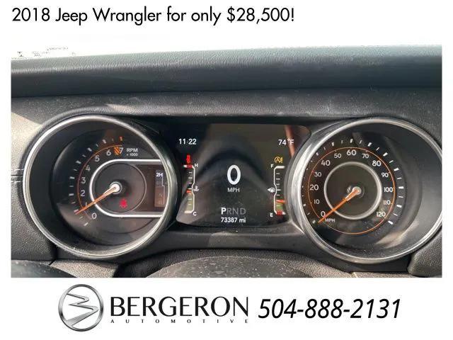 used 2018 Jeep Wrangler Unlimited car, priced at $28,500