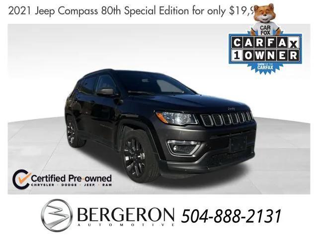 used 2021 Jeep Compass car, priced at $19,900