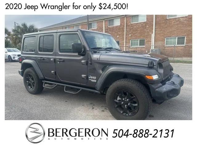 used 2020 Jeep Wrangler Unlimited car, priced at $24,500