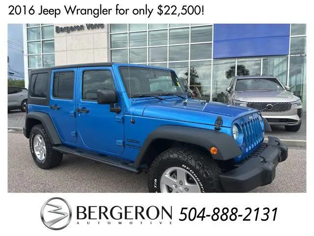 used 2016 Jeep Wrangler Unlimited car, priced at $22,500
