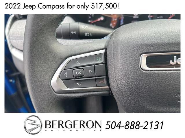 used 2022 Jeep Compass car, priced at $17,500