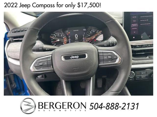 used 2022 Jeep Compass car, priced at $17,500