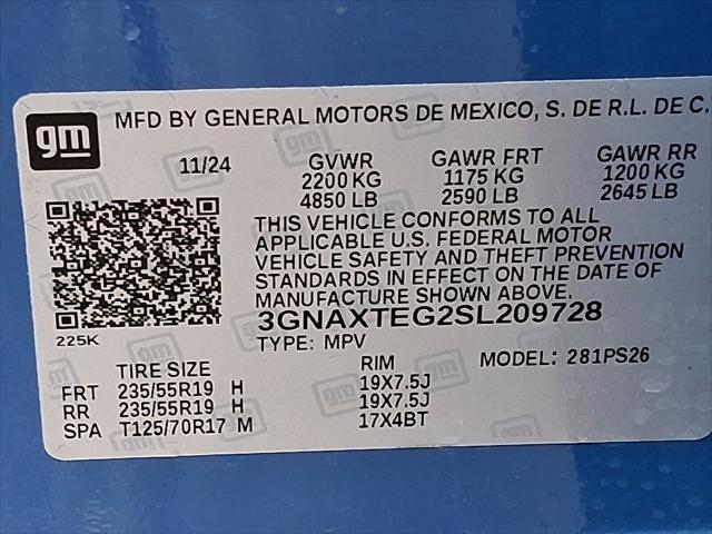 new 2025 Chevrolet Equinox car, priced at $38,380
