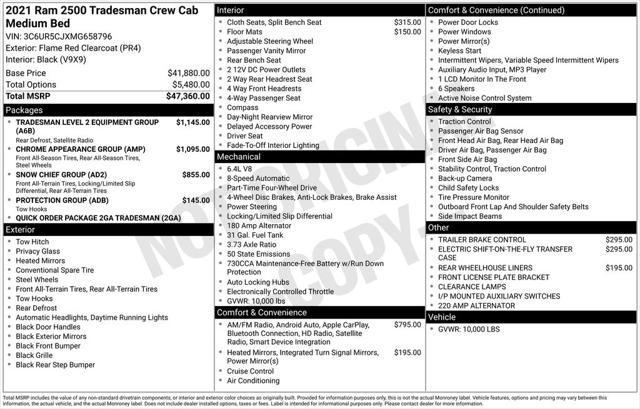 used 2021 Ram 2500 car, priced at $39,995