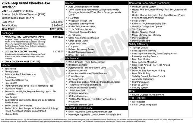 new 2024 Jeep Grand Cherokee 4xe car, priced at $80,925