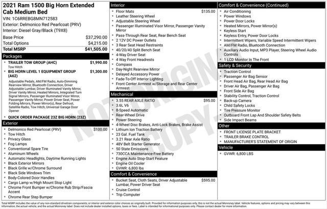 used 2021 Ram 1500 car, priced at $30,500