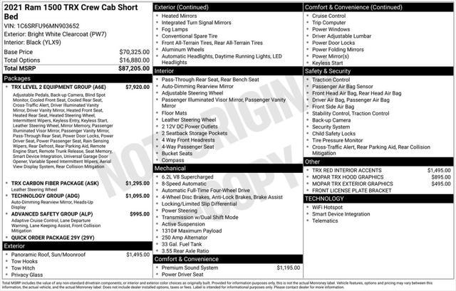 used 2021 Ram 1500 car, priced at $79,995