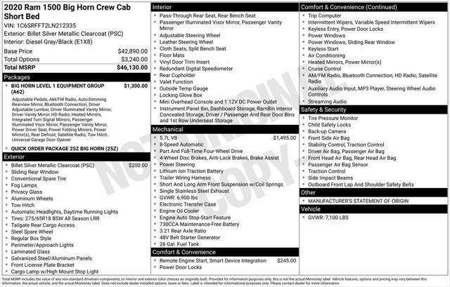 used 2020 Ram 1500 car, priced at $30,995
