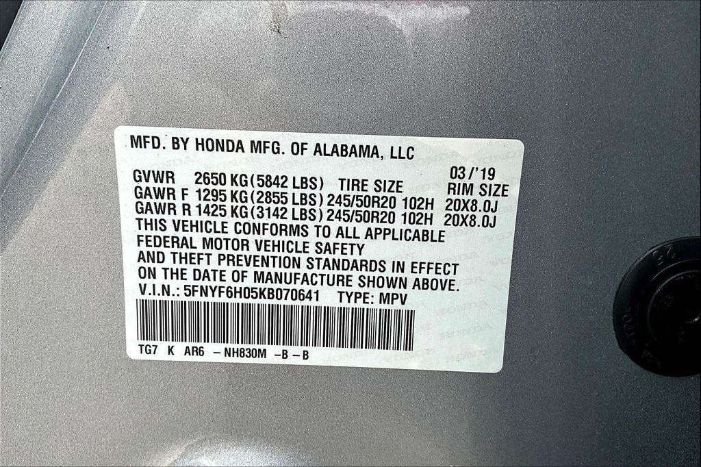 used 2019 Honda Pilot car, priced at $15,991