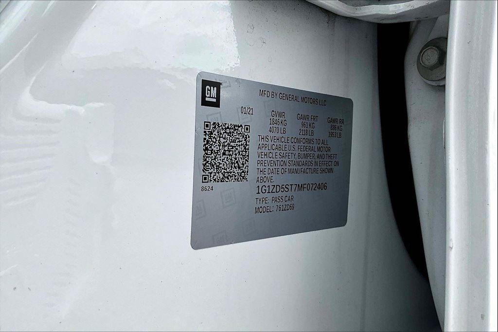 used 2021 Chevrolet Malibu car, priced at $17,491