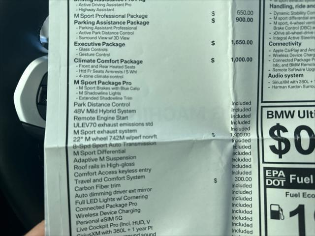 used 2024 BMW X5 car, priced at $88,775