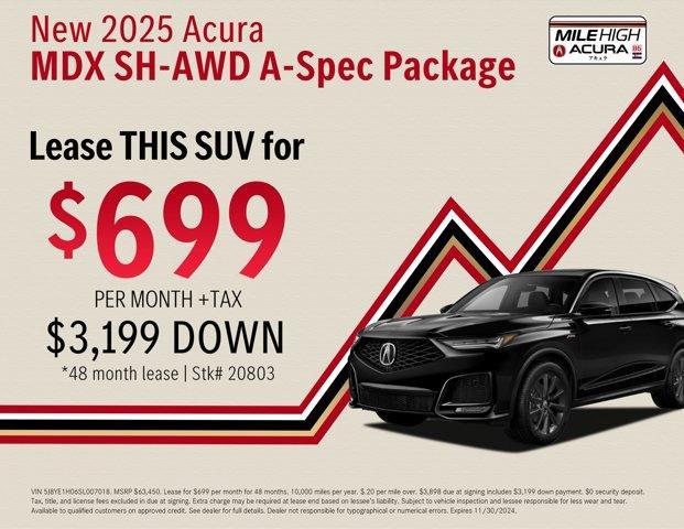 new 2025 Acura MDX car, priced at $63,450