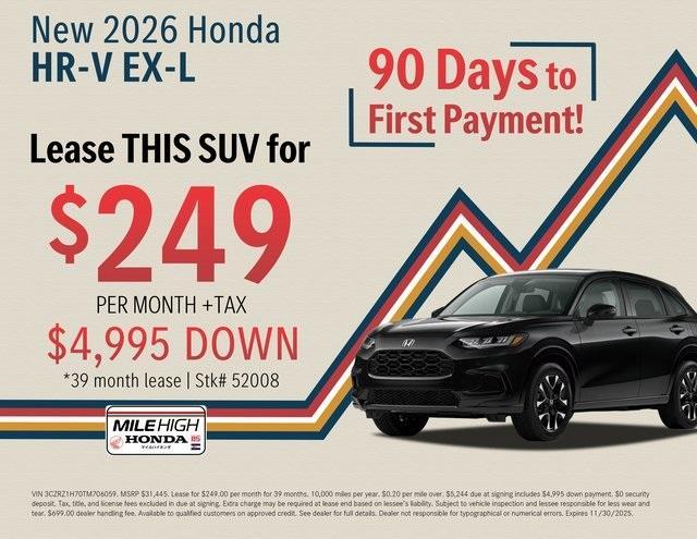 new 2026 Honda HR-V car, priced at $29,819