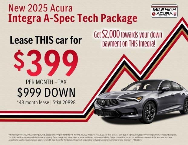 new 2025 Acura Integra car, priced at $39,795