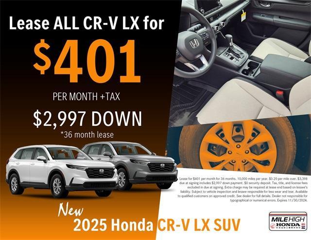 new 2025 Honda CR-V car, priced at $33,405