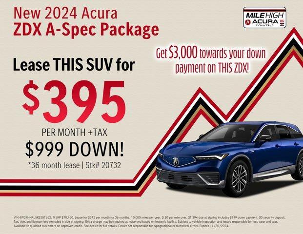 new 2024 Acura ZDX car, priced at $70,450