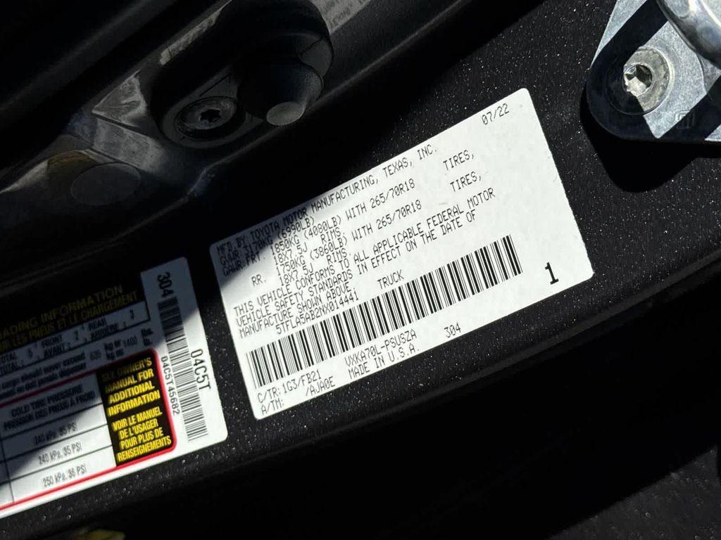 used 2022 Toyota Tundra car, priced at $36,410