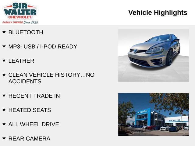 used 2015 Volkswagen Golf R car, priced at $11,495