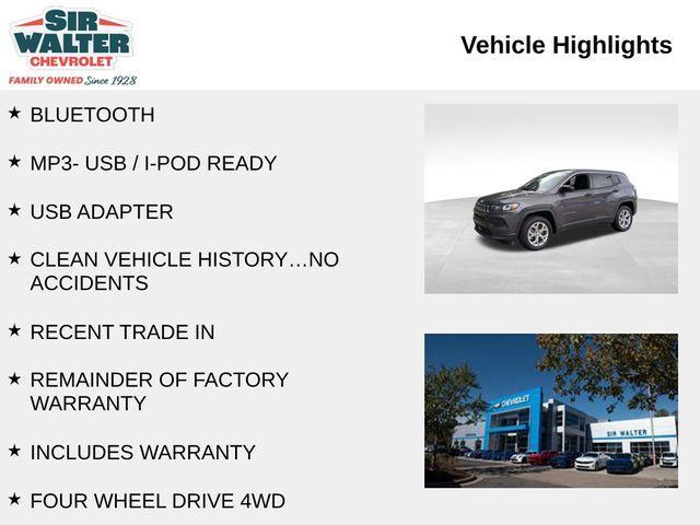 used 2024 Jeep Compass car, priced at $21,500
