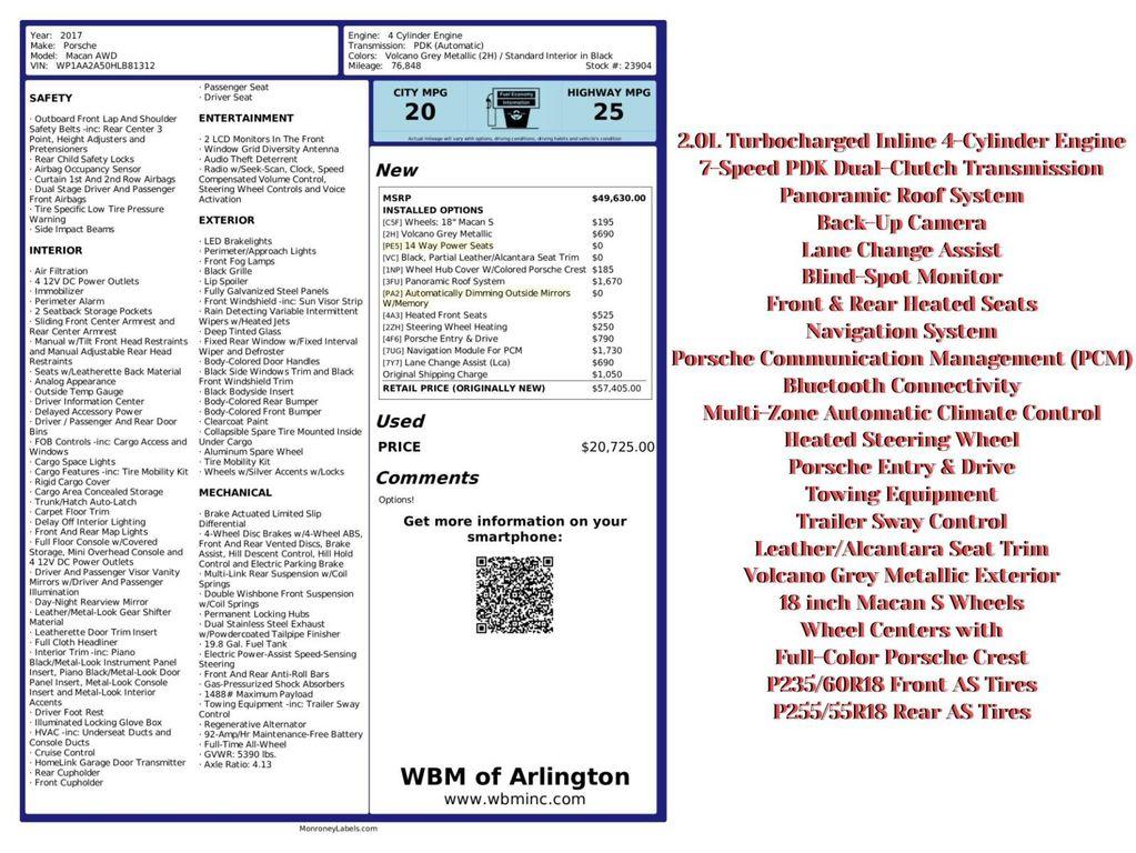 used 2017 Porsche Macan car, priced at $17,695