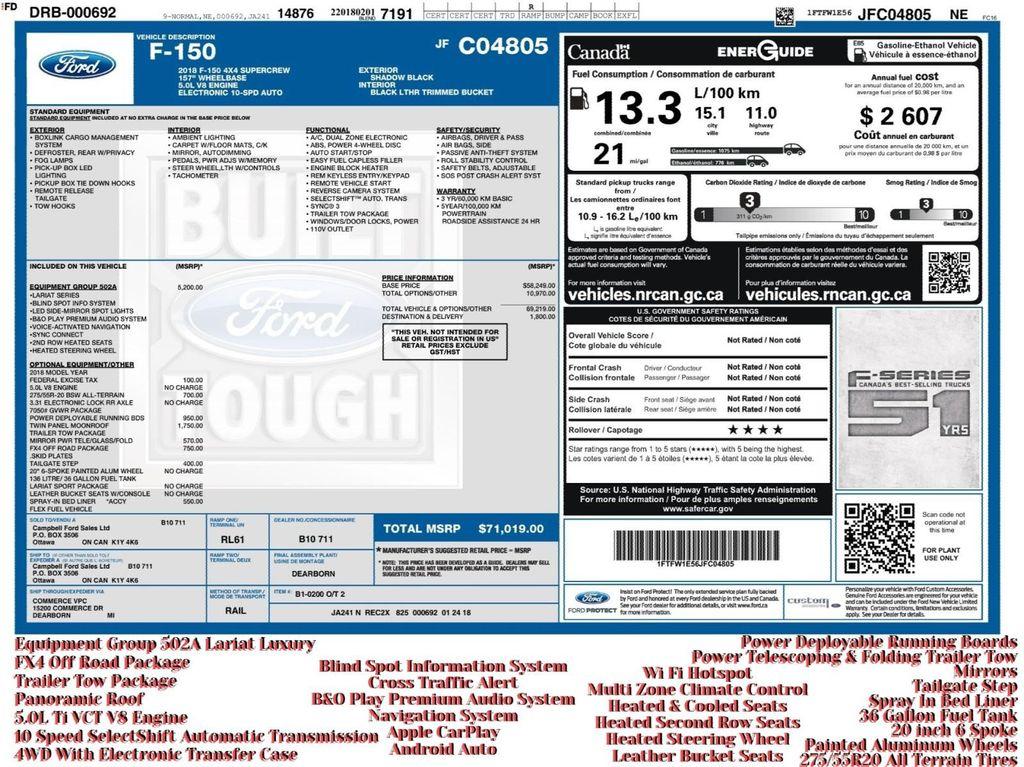 used 2018 Ford F-150 car, priced at $20,895