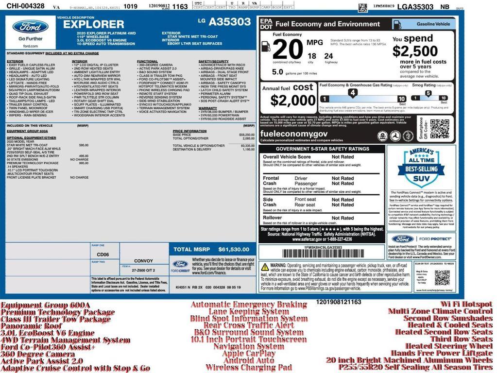 used 2020 Ford Explorer car, priced at $28,995