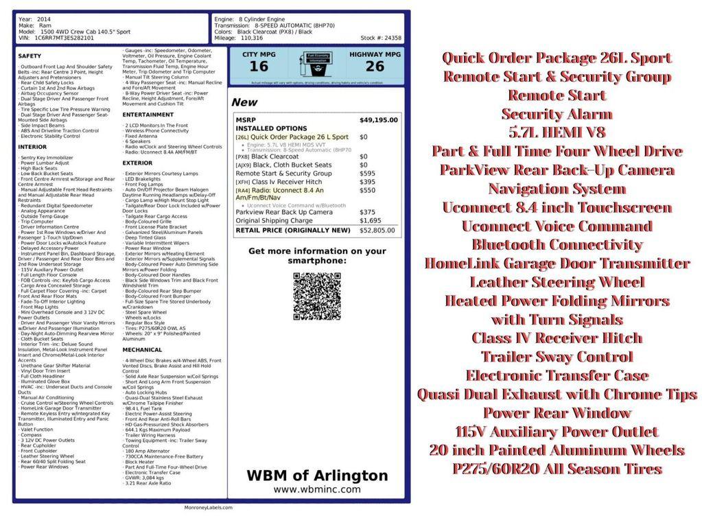 used 2014 Ram 1500 car, priced at $18,495