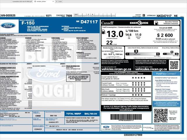 used 2022 Ford F-150 car, priced at $36,495
